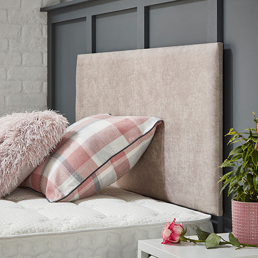flat headboard strutted uholstered fabric