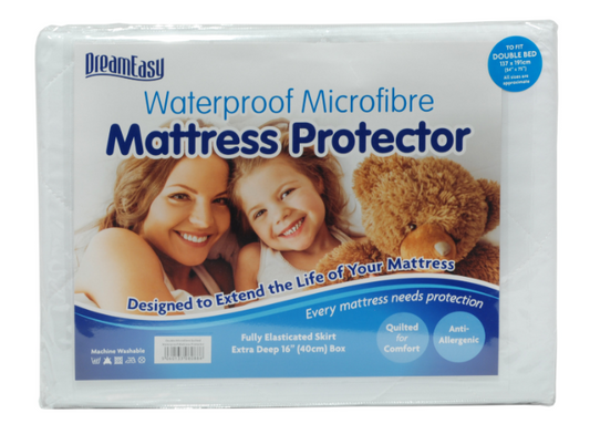 DreamEasy Waterproof Microfibre Mattress Protector