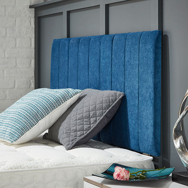 camborne headboard upholstered fabric stripe