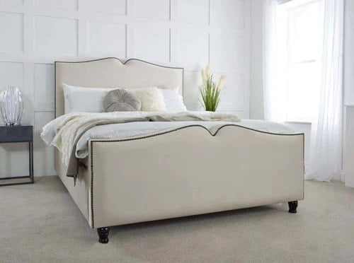 luxury bed frame big headboard storage bed