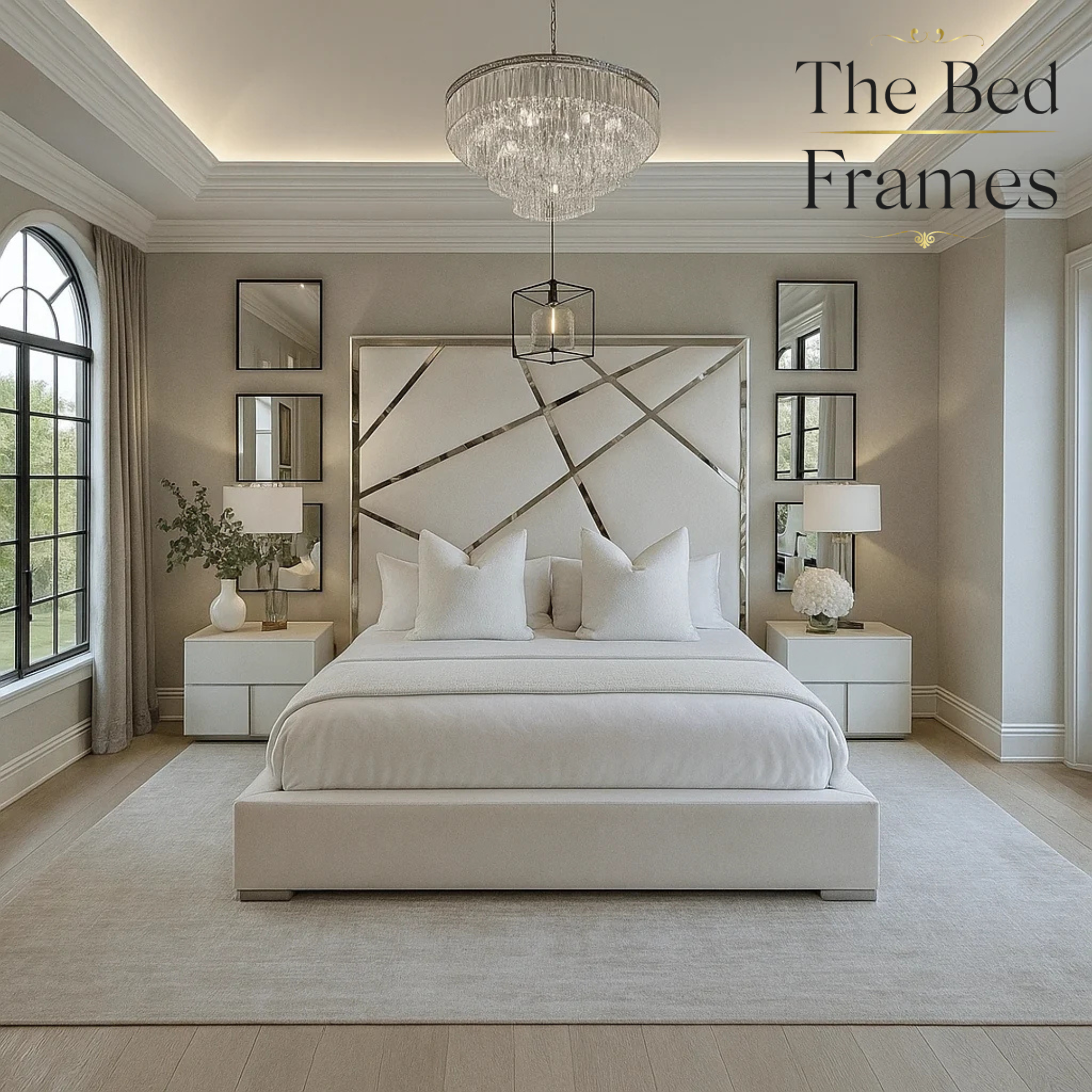 Abstract Mirror Luxury Bed