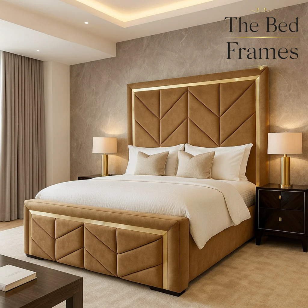 Gold Strip Tower Luxury Bed