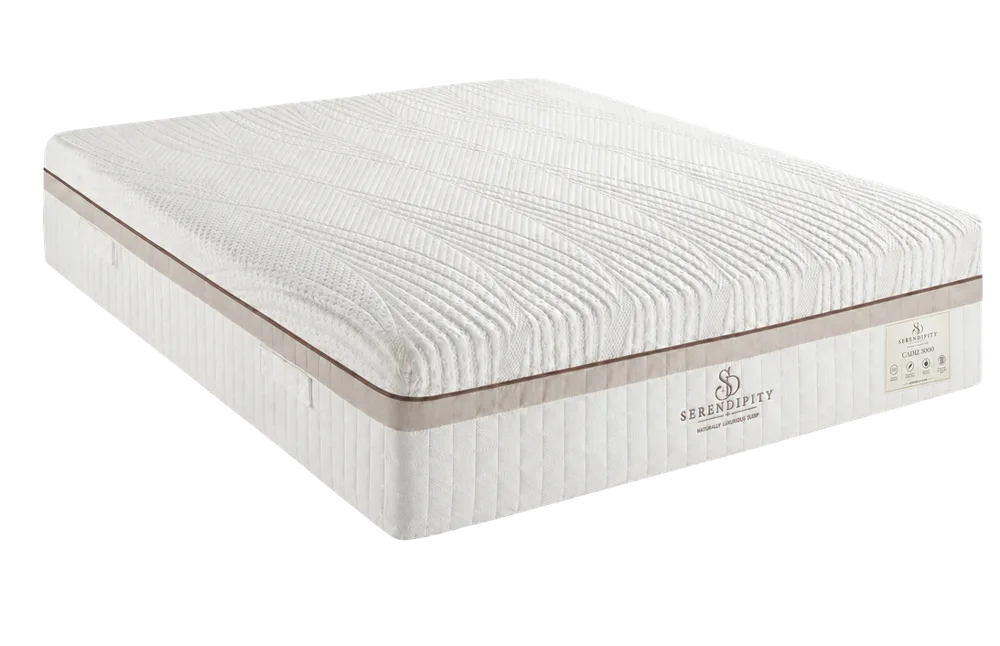 Serendipity Cadiz mattress with Zero Gravity knit cover and taupe MQ border